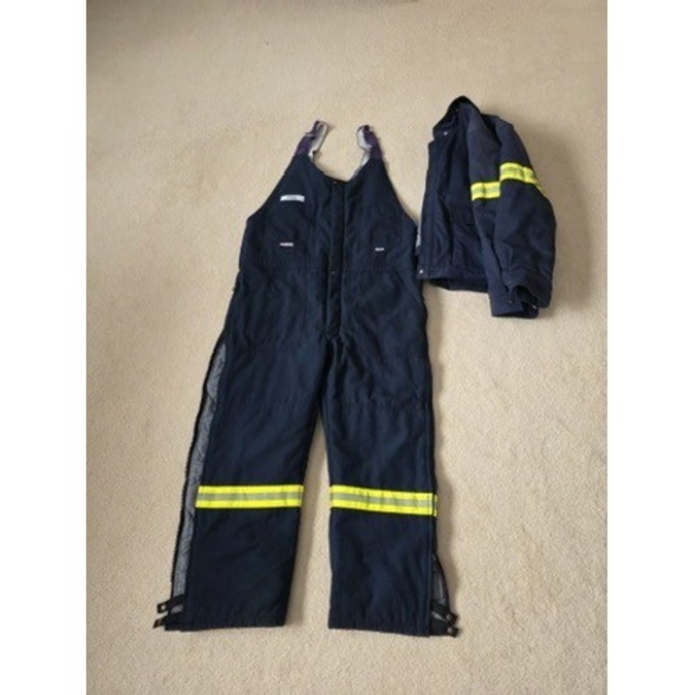AGO Nomex IIIA FR Mens Overalls Jacket Navy L/XL Hi-Vis Flame Resistant Workwear